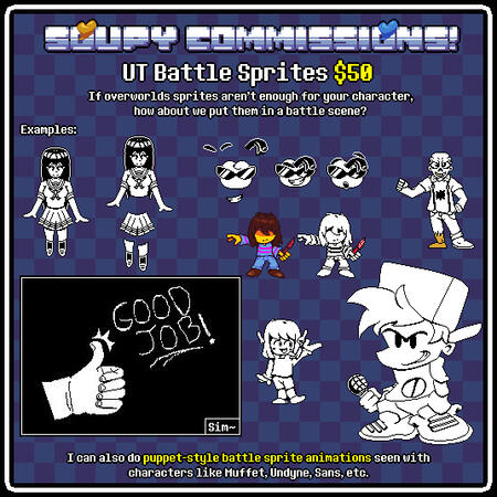 Undertale Battle Sprites Commission